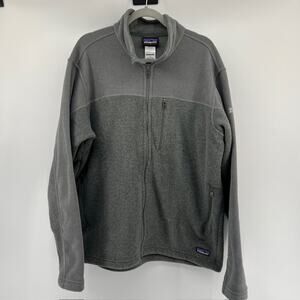 Patagonia Synchilla Full Zip Fleece Jacket Mens XL Gray Smithsonian Logo Outdoor